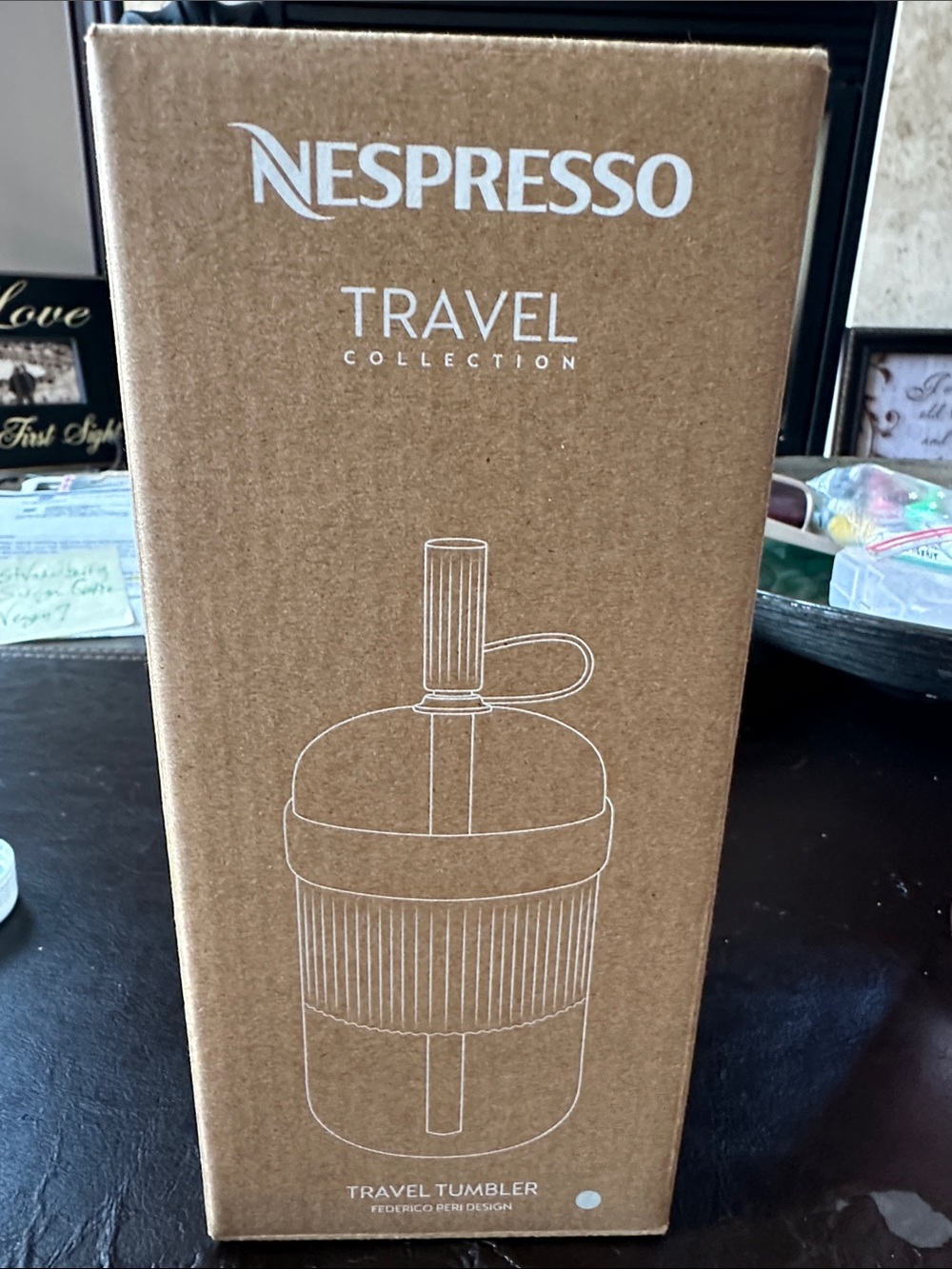 Nespresso Travel Tumbler - Brown NEW WITH TAGS